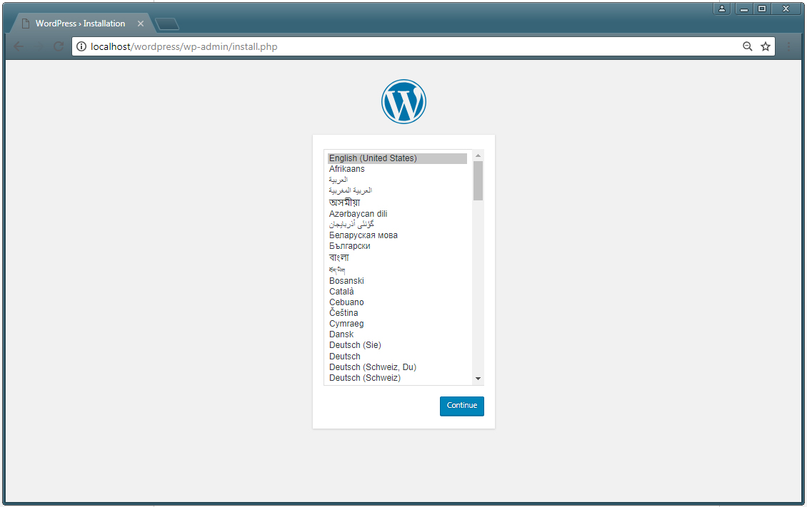 install WordPress 1