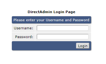 log in Direct Admin